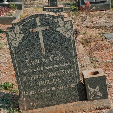 BURGER Marinus Franciscus 1927-1962