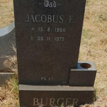 BURGER Jacobus F. 1906-1975