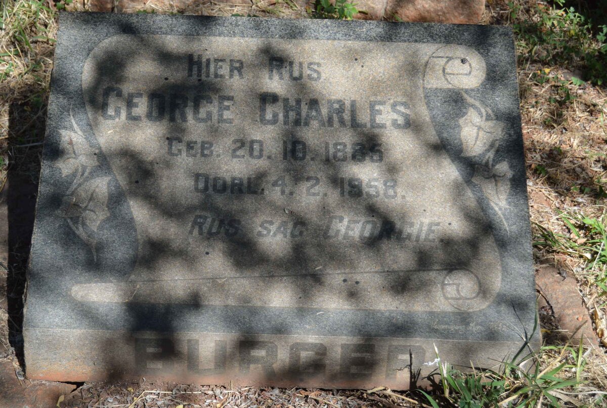 BURGER George Charles 1885-1958