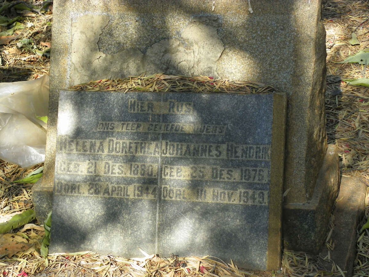 BUYS Johannes Hendrik 1876-1949 &amp; Helena Dorethea 1880-1944