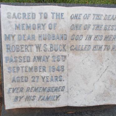 BUCK Robert W.S. -1948