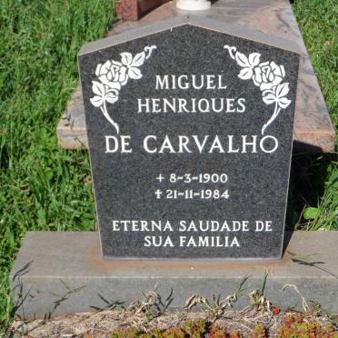 CARVALHO Miguel Henriques, de 1900-1984