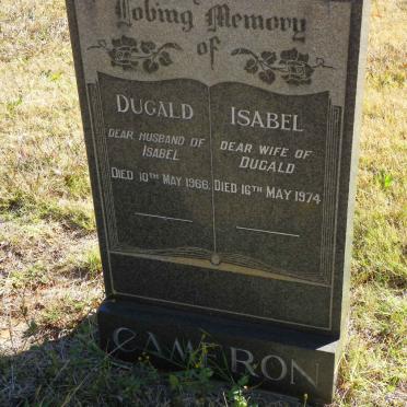 CAMERON Dugald -1966 &amp; Isabel -1974