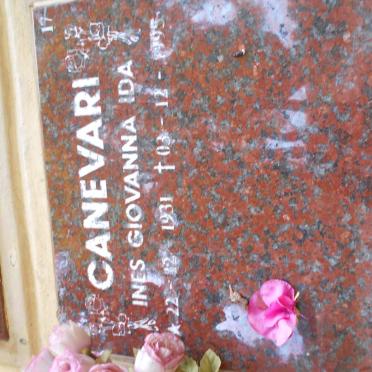 CANEVARI Ines Giovanna Ida 1931-1995