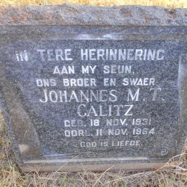 CALITZ Johannes M.T. 1931-1964