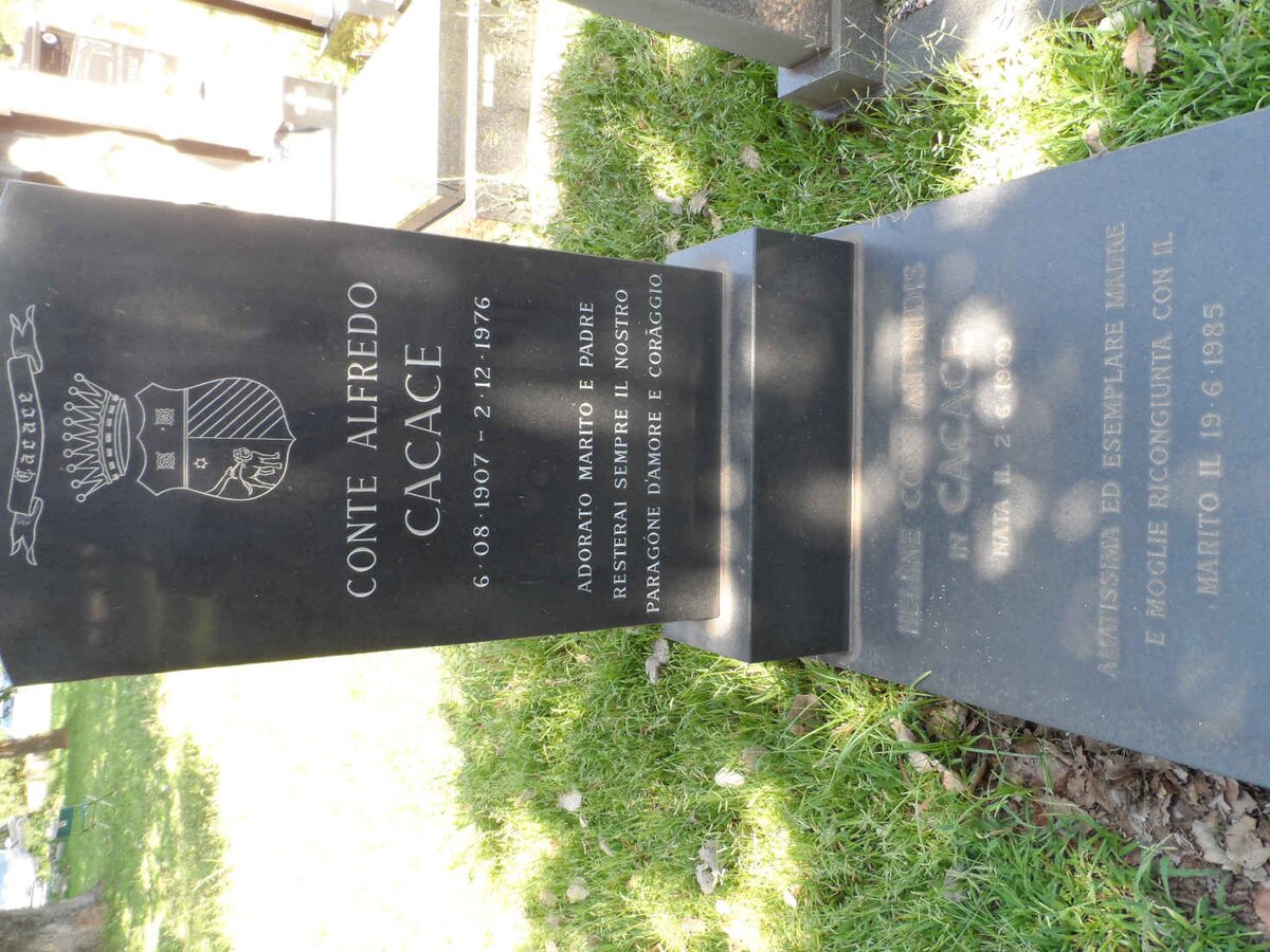 CACACE Conte Alfredo 1907-1976 &amp; Helene CONSTANTINIDIS 1909-1985