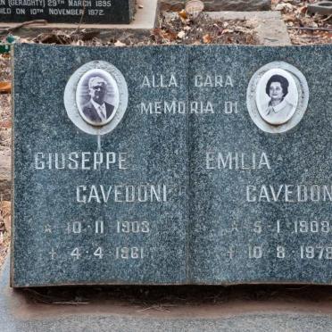 CAVEDONI Giuseppe 1903-1961 &amp; Emilia 1908-1978