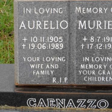 CAENAZZO Aurelio 1905-1989 &amp; Muriel 1912-1991