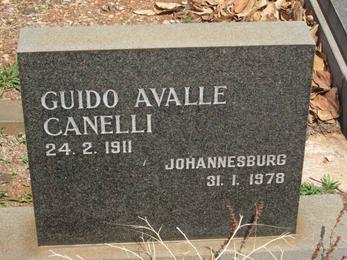 CANELLI Guido Avalle 1911-1978