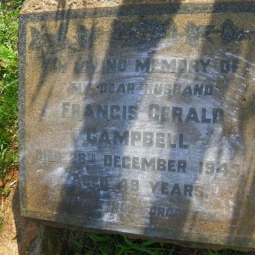 CAMPBELL Francis Gerald -1943 :: GERTZEN Wilhelmina C.Z. nee CAMPBELL  1913-1995