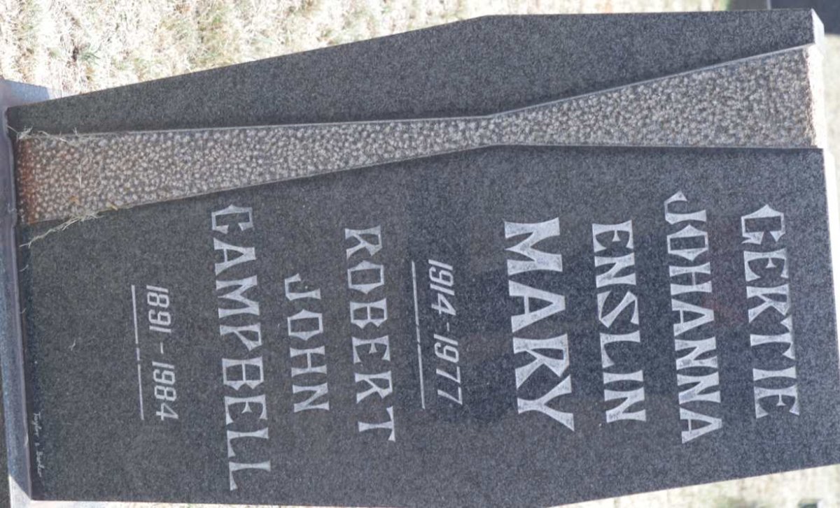 CAMPBELL Robert John 1891-1984 :: ENSLIN Gertie Johanna 1914-1977