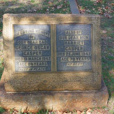 CASPER George Oscar -1942 &amp; Harriet -1942