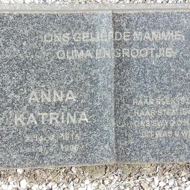 CHAMBERS Anna Katrina 1915-1996