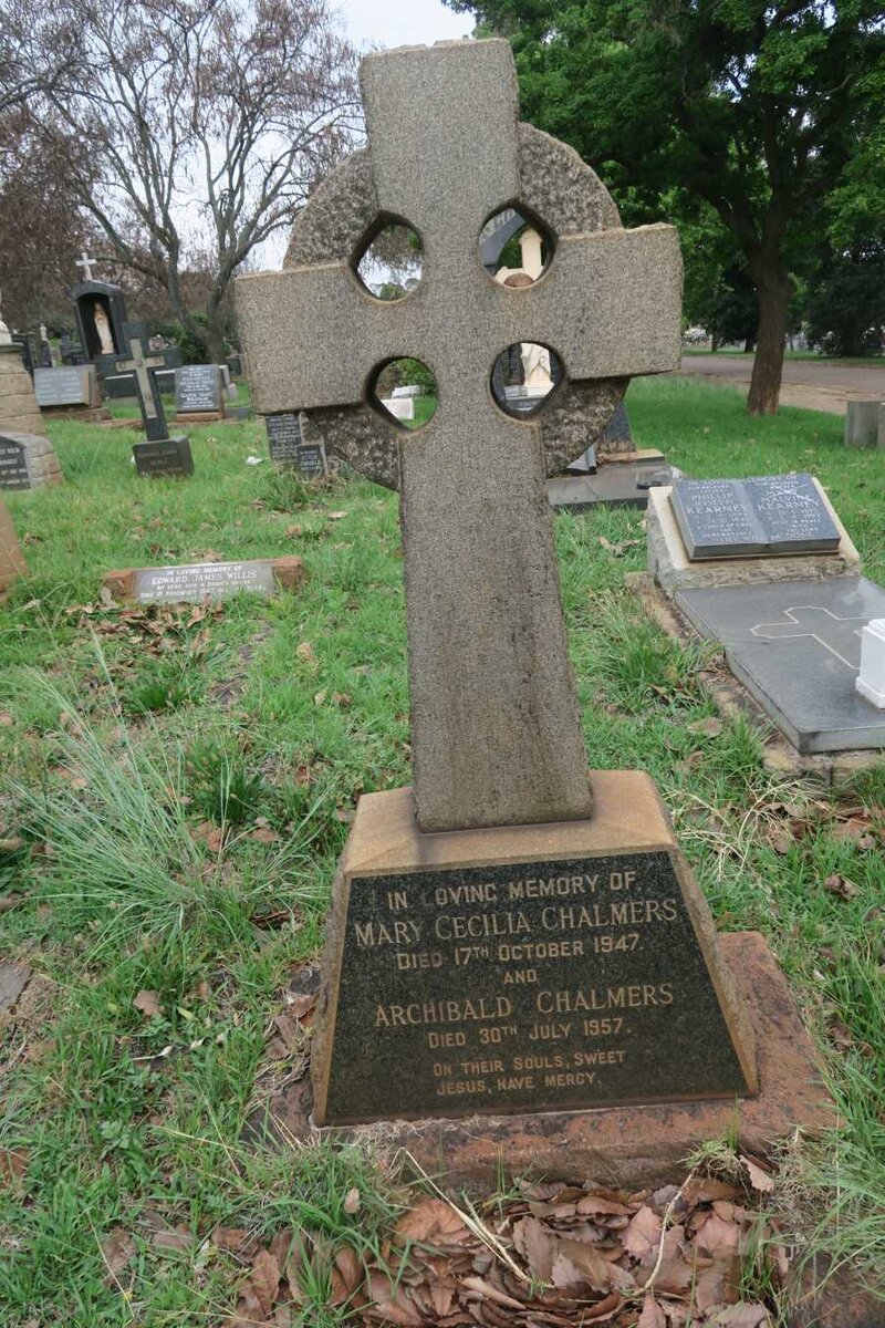 CHALMERS Archibald -1957 &amp; Mary Cecilia -1947