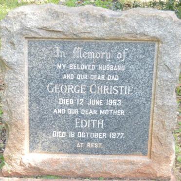 CHRISTIE George -1953 &amp; Edith -1977