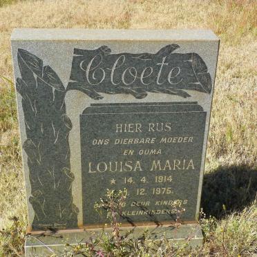 CLOETE Louisa Maria 1914-1975