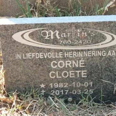 CLOETE Corne 1982-2017