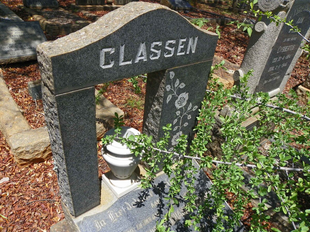 CLASSEN Johannes Nicholas 1899-1961 &amp; Johanna Susanna 1901-1962