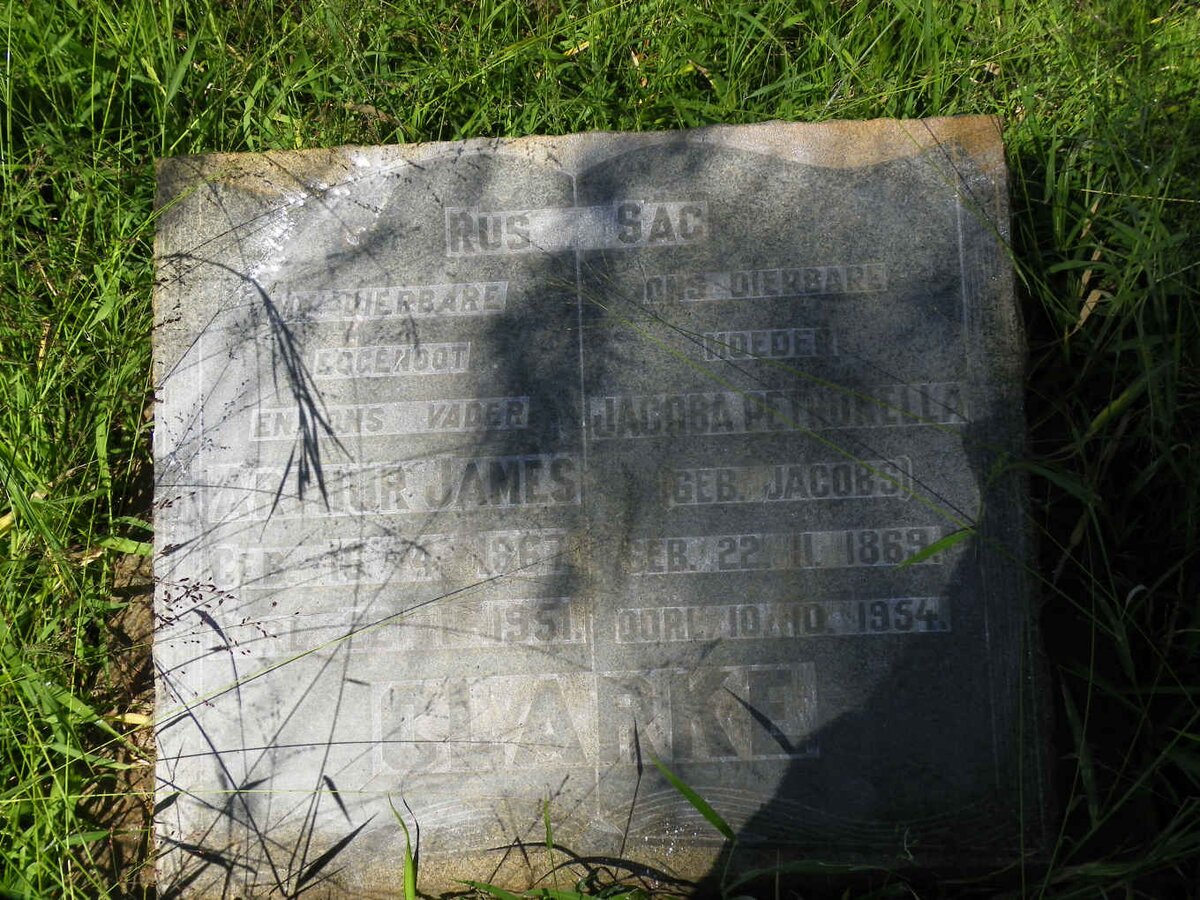 CLARKE Arthur James 1867-1951 &amp; Jacoba Petronella JACOBS 1869-1954