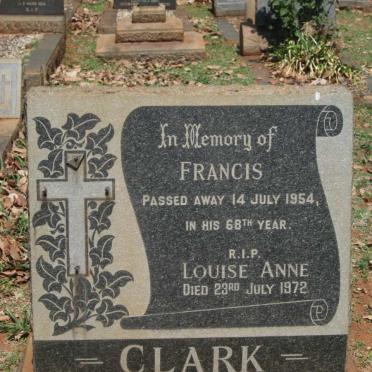 CLARK Francis -1954 &amp; Louise Anne -1972