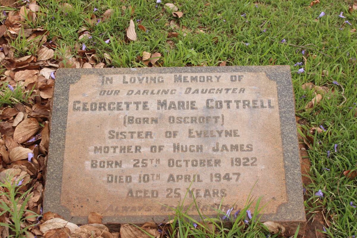 COTTRELL Georgette Marie nee OSCROFT 1922-1947