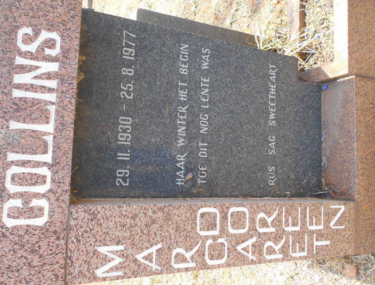 COLLINS Margaret Doreen 1930-1977