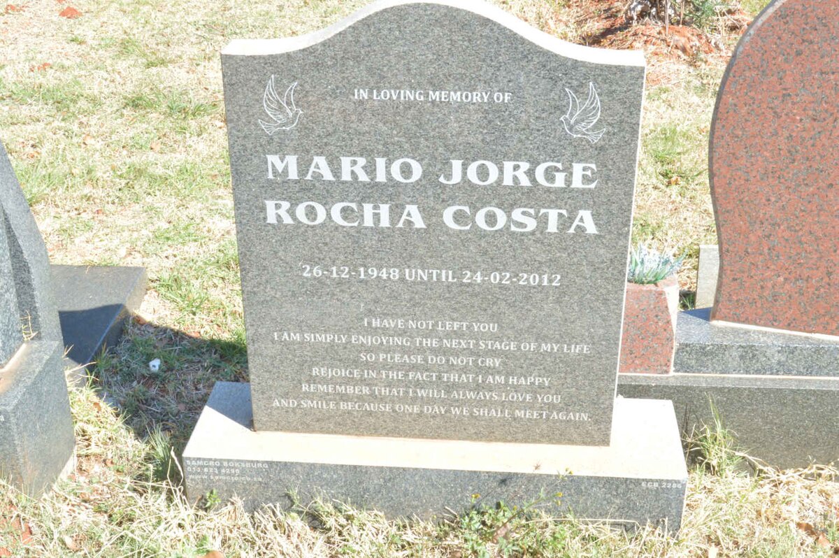 COSTA Mario Jorge Rocha 1948-2012