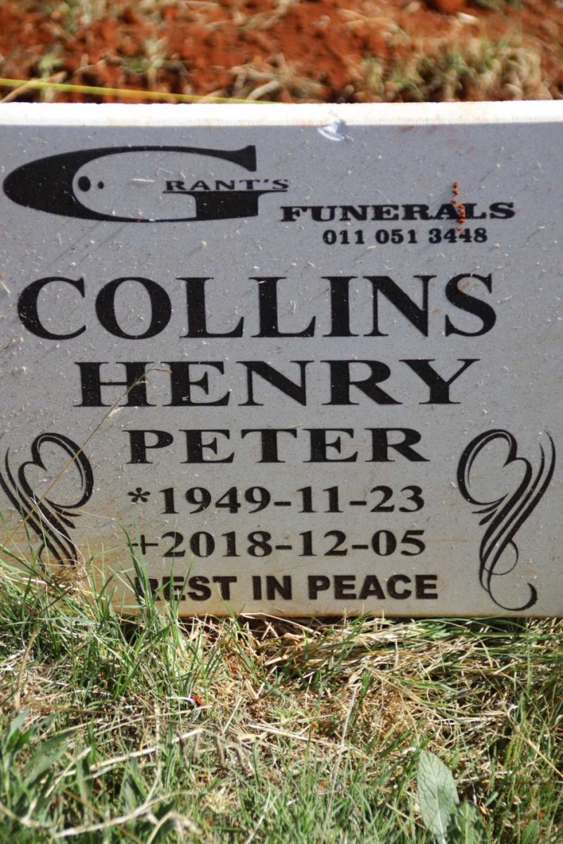 COLLINS Henry Peter 1949-2018