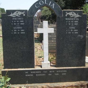 COLIA Pietro 1881-1953 :: COLIA Marietta 1892-1967