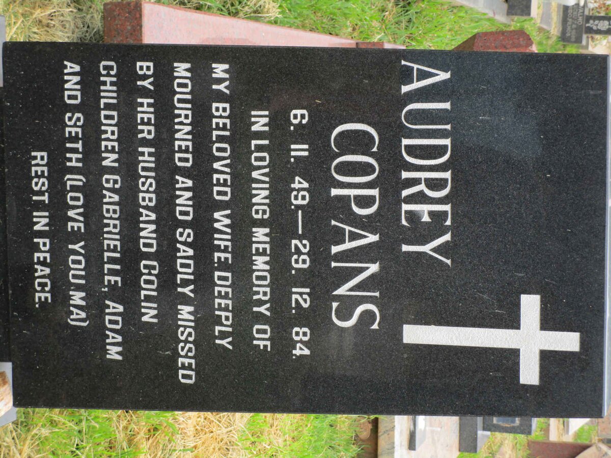 COPANS Audrey 1949-1984