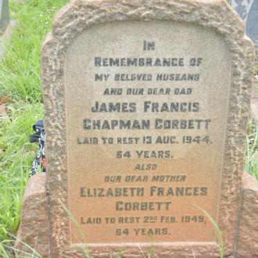 CORBETT James Francis Chapman -1944 &amp;  Elizabeth Frances -1949