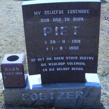 COETZER Piet 1919-1985 &amp; Babs 1924-