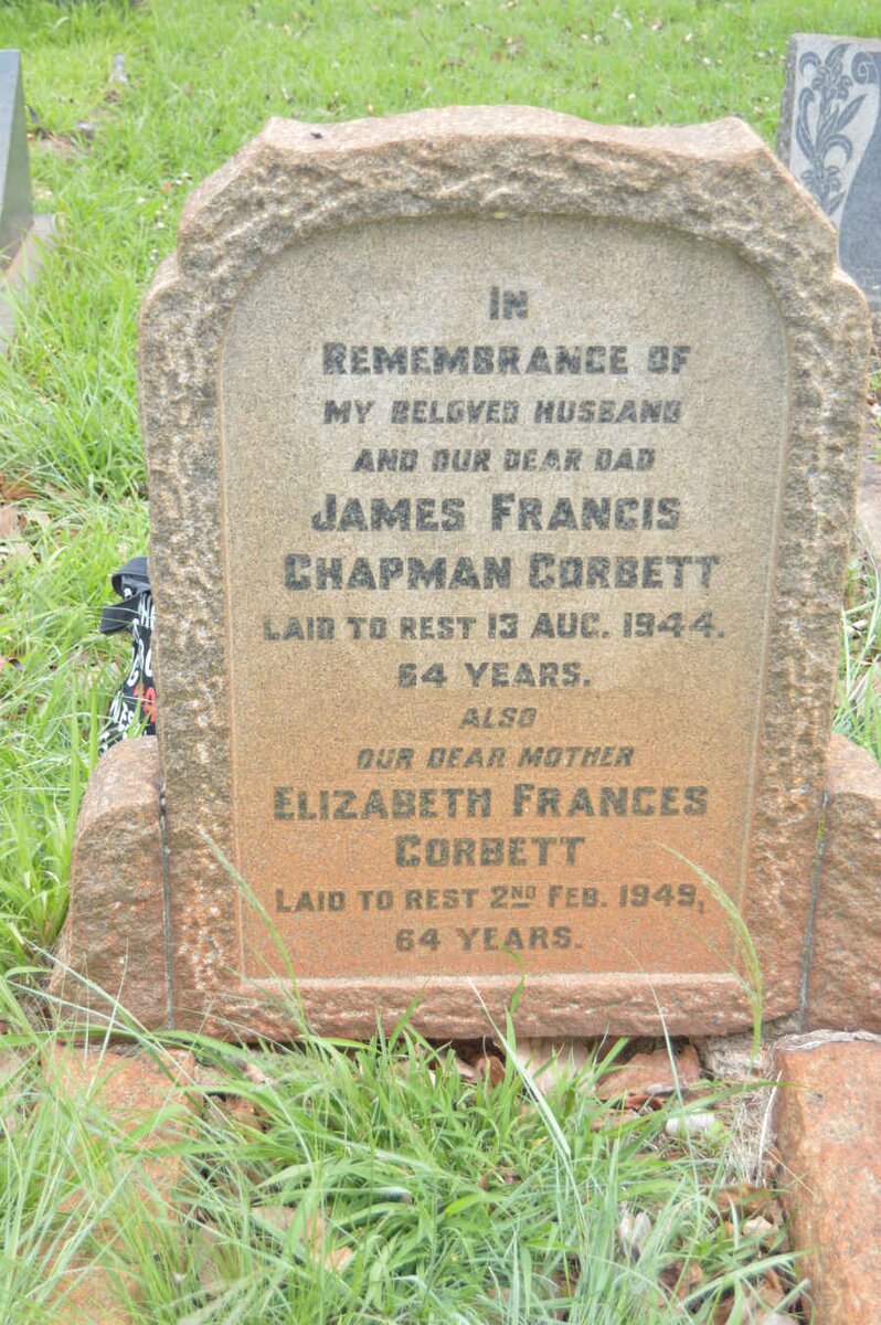 CORBETT James Francis Chapman -1944 &amp;  Elizabeth Frances -1949
