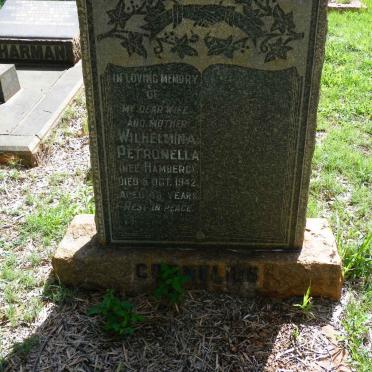 CORNELIUS Wilhelmina Petronella nee HAMBERG -1942