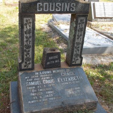 COUSINS Samuel Craig 1877-1953 &amp; Grace Elizabeth 1887-1976