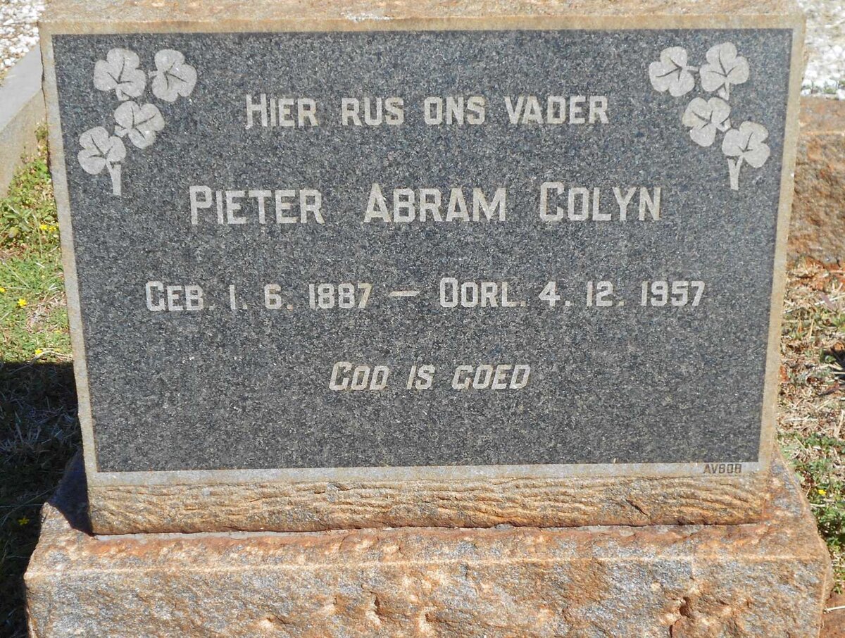 COLYN Pieter Abram 1887-1957