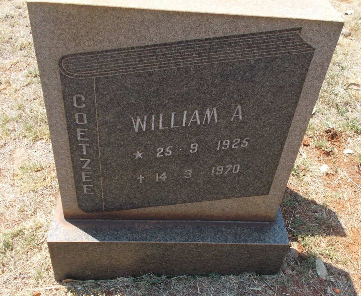 COETZEE William A. 1925-1970