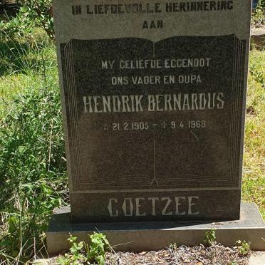 COETZEE Hendrik Bernardus 1905-1968
