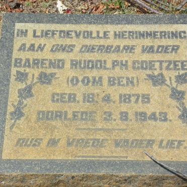 COETZEE Barend Rudolph 1875-1943