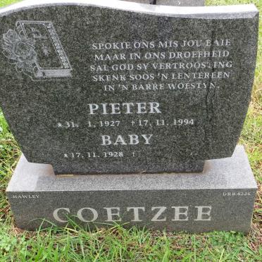 COETZEE Pieter 1927-1994 &amp; Baby 1928-
