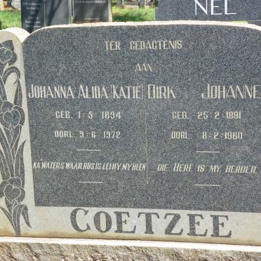 COETZEE Dirk Johannes 1891-1960 &amp; Johanna Alida 1894-1972