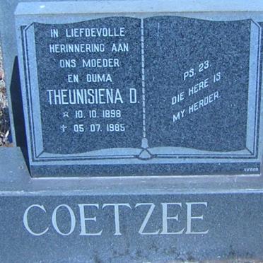 COETZEE Theunisiena D. 1898-1985