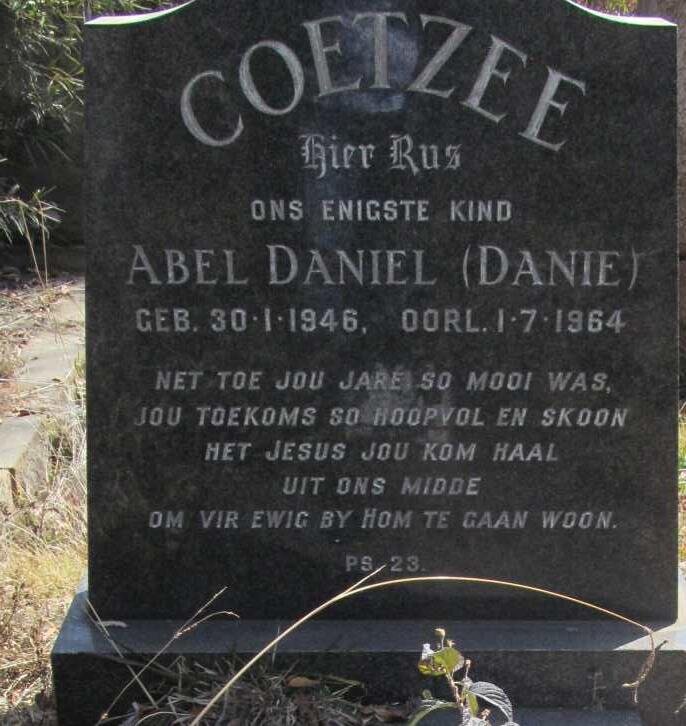 COETZEE Abel Daniel 1946-1964