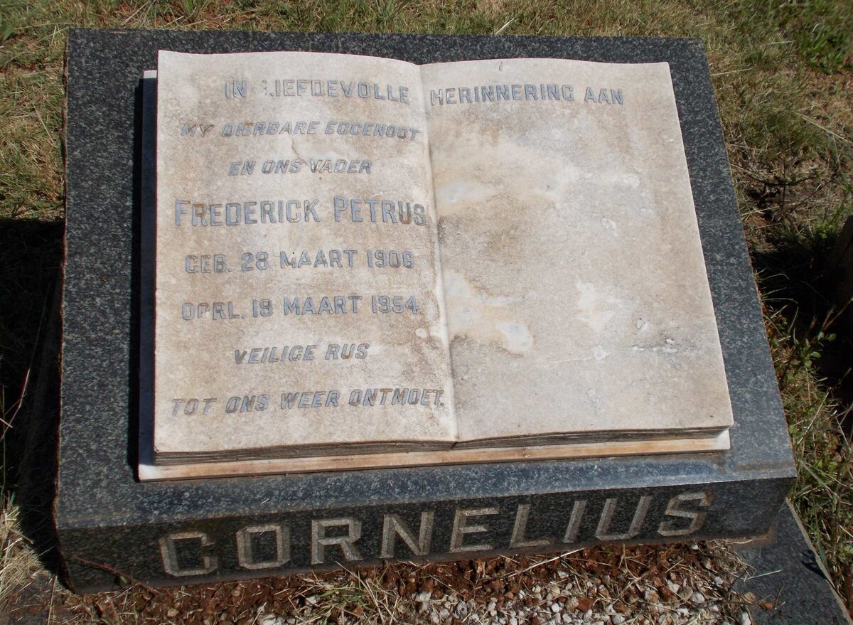CORNELIUS Frederick Petrus 1906-1954