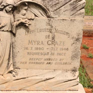 CRAZE Myra 1890-1946