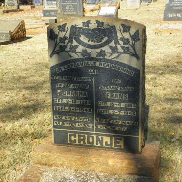 CRONJE Frans 1884-1946 &amp; Johanna 1884-1945