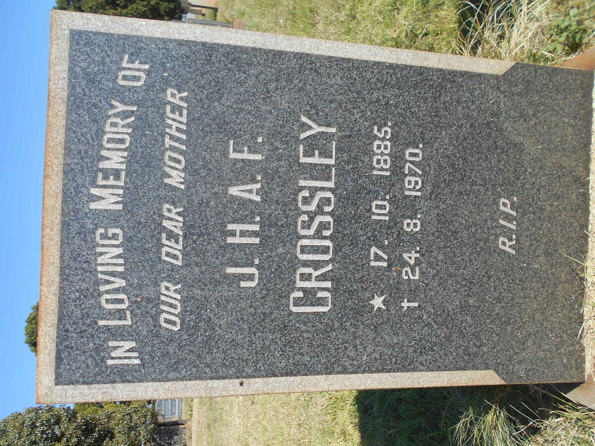 CROSSLEY J.H.A.F. 1885-1970