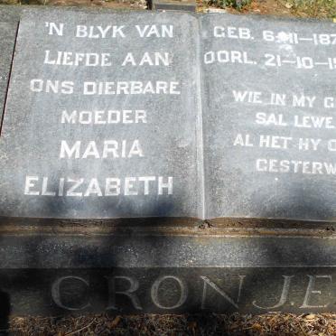 CRONJE Maria Elizabeth 1875-1957