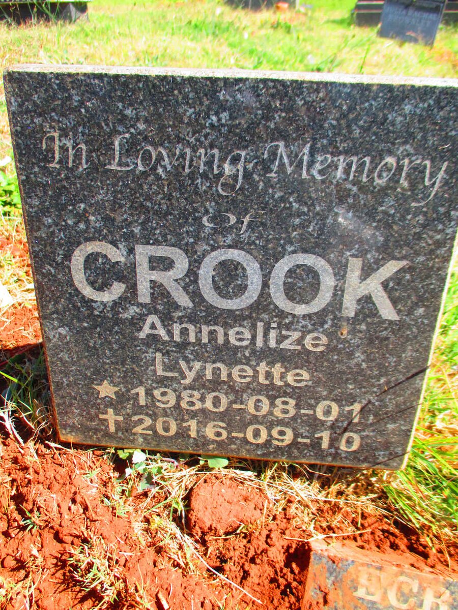 CROOK Annelize Lynette 1980-2016
