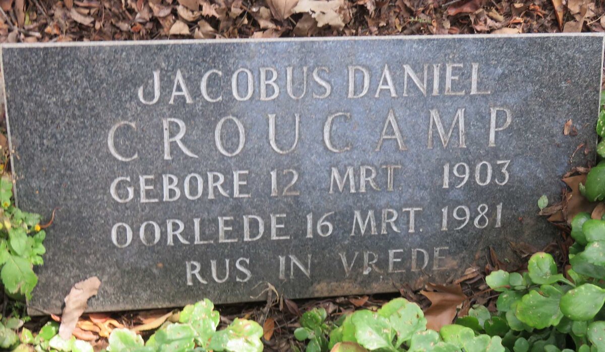 CROUCAMP Jacobus Daniel 1903-1981